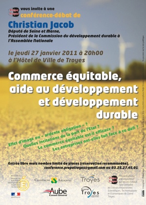 Flyer pour la conférence de Christian Jacob