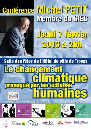 Flyer pour la conférence de Michel Petit
