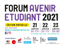 Affiche pour le Forum Avenir Etudiant de Troyes (édition 2021)