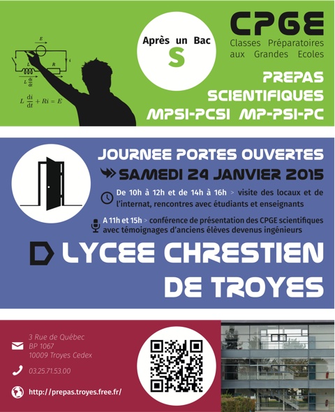 Journée Portes Ouvertes au lycée Chrestien de Troyes